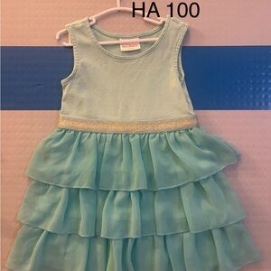 Mint Green Layered Kids Dress